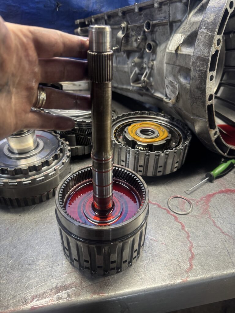 Heavy duty truck transmission being rebuilt at Auto Trans M.D. in West Palm Beach